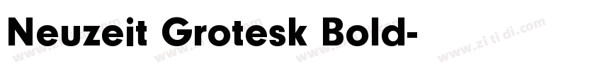 Neuzeit Grotesk Bold字体转换
